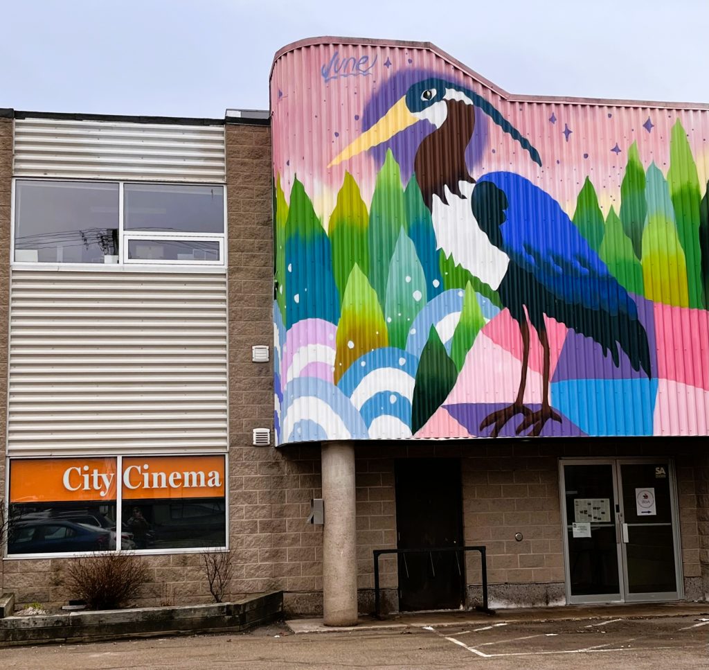 King St. entrance showing mural